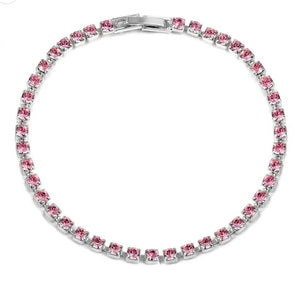 Pink Tennis Bracelet (3mm)