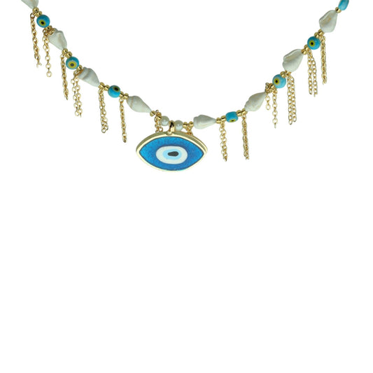 Turquoise eye & chain