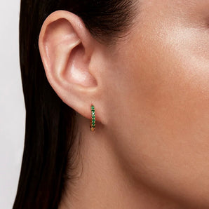 Émeraude Pave Hoops